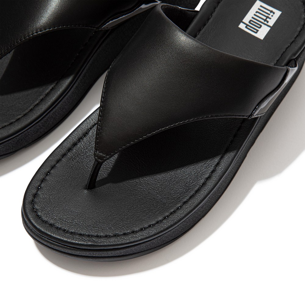 Fitflop Womens Sandals - Myla Toe Thongs - Black - 706-QSVTDA